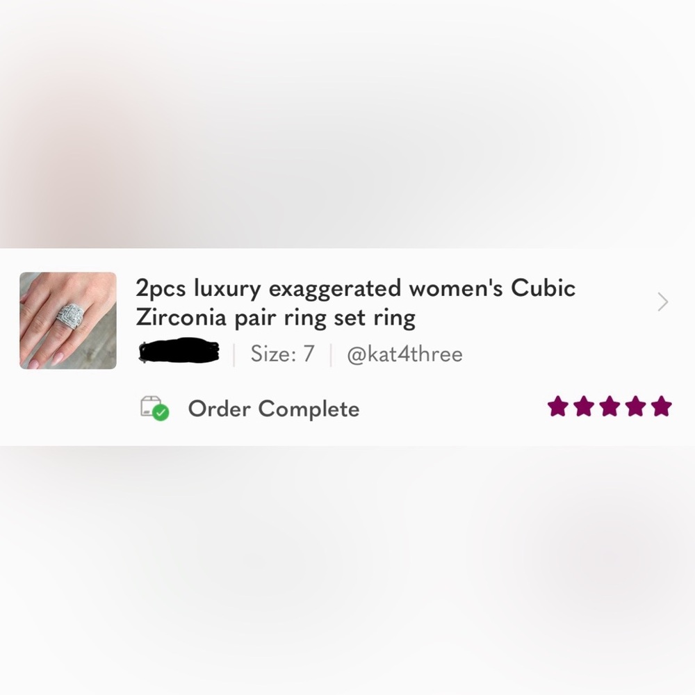 2pcs luxury exaggerated women's Cubic Zirconia pair ring set ring - Picture 8 of 13